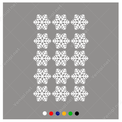 40 Adet Kar Tanesi Yılbaşı Süslemesi Stickeri Çıkartması