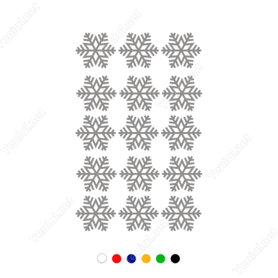 40 Adet Kar Tanesi Yılbaşı Süslemesi Stickeri Çıkartması