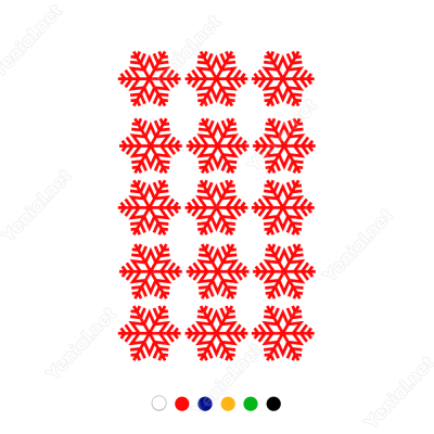40 Adet Kar Tanesi Yılbaşı Süslemesi Stickeri Çıkartması