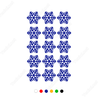 40 Adet Kar Tanesi Yılbaşı Süslemesi Stickeri Çıkartması