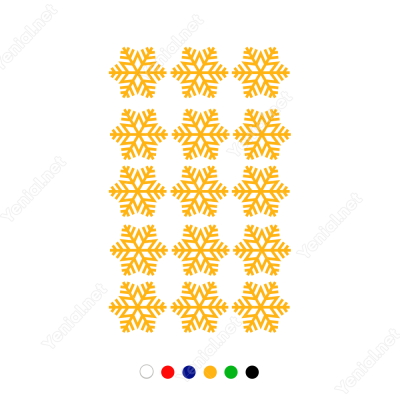 40 Adet Kar Tanesi Yılbaşı Süslemesi Stickeri Çıkartması