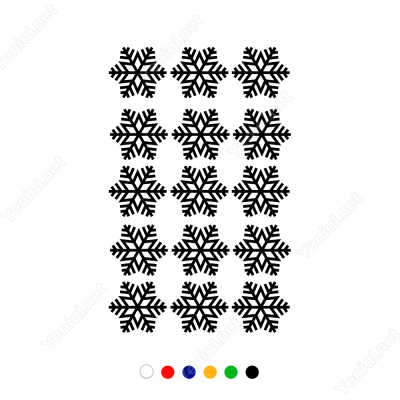 40 Adet Kar Tanesi Yılbaşı Süslemesi Stickeri Çıkartması