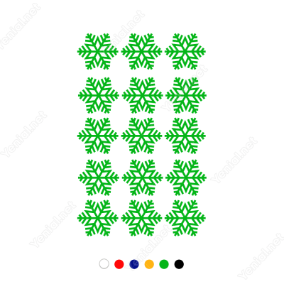 40 Adet Kar Tanesi Yılbaşı Süslemesi Stickeri Çıkartması