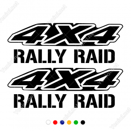 4x4 Off Rally Şablon Fontlu Raıd 2 Adet Yazısı Stickerı 
