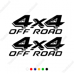 4x4 Off Road Yazısı 2 Adet Sticker Yapıştırma