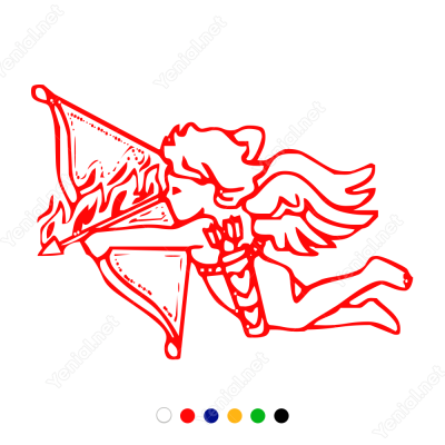 Sevgililer Gününde Ok Atan Tanrıça Sticker Yapıştırma