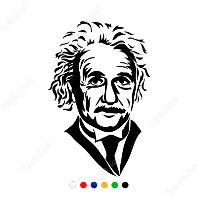 Albert Einstein Potresi Sticker Yapıştırma