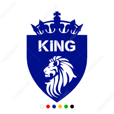Aslan King Kral Tacı Sticker Yapıştırma