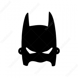 Batman Başı Kaskı Maskesi Sticker Yapıştırma