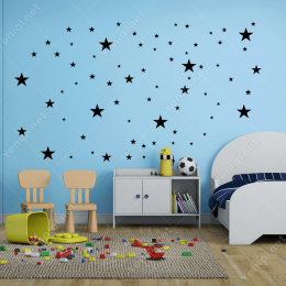 Çoçuk Odası ve Oda Süslemeleri İçin 78 Adet Yıldız Sticker