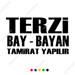 Firmaya Dükkana Özel Bay Bayan Terzisi Stickerı Yapıştırma