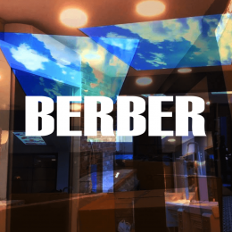 Firmaya Dükkana Özel Font Berber Stickerı Yapıştırması