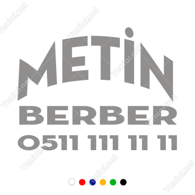 Firmaya Dükkana Özel Oval Berber Yazısı Stickerı Yapıştırma