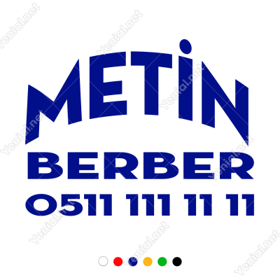 Firmaya Dükkana Özel Oval Berber Yazısı Stickerı Yapıştırma