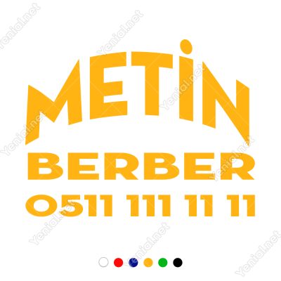 Firmaya Dükkana Özel Oval Berber Yazısı Stickerı Yapıştırma