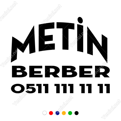 Firmaya Dükkana Özel Oval Berber Yazısı Stickerı Yapıştırma