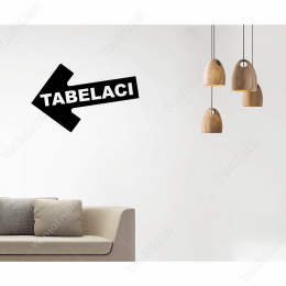 Firmaya Özel Sola Doğru Ok İşareti  Sticker Yapıştırma