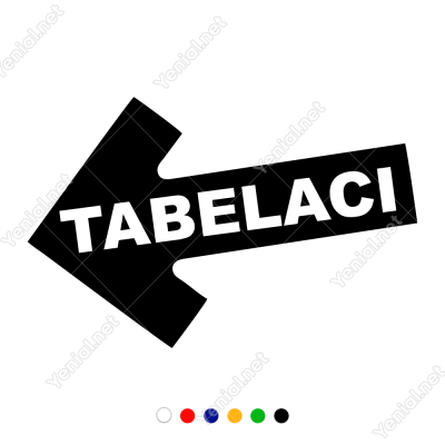 Firmaya Özel Sola Doğru Ok İşareti  Sticker Yapıştırma