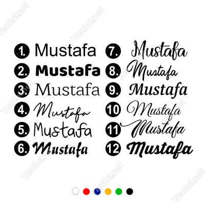 İsim Araba Sticker, Kişiye İsme Özel Çıkartma Yapıştırma