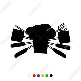 Izgara Çöpşiş Ciğerci Aşçı Şapkası Sticker