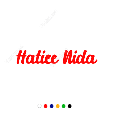 Kişiye Özel İsim Sticker Etiket Çıkartma