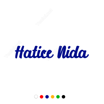 Kişiye Özel İsim Sticker Etiket Çıkartma