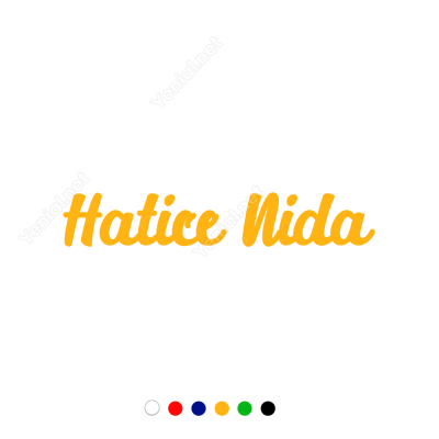 Kişiye Özel İsim Sticker Etiket Çıkartma