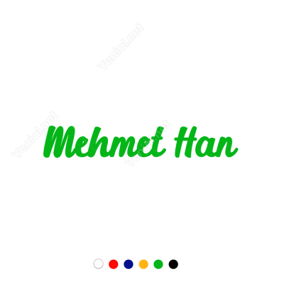 Kişiye Özel İsim Sticker Etiket Çıkartma