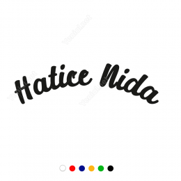 Kişiye Özel Seçenek Oval İsim Sticker Etiket Çıkartma