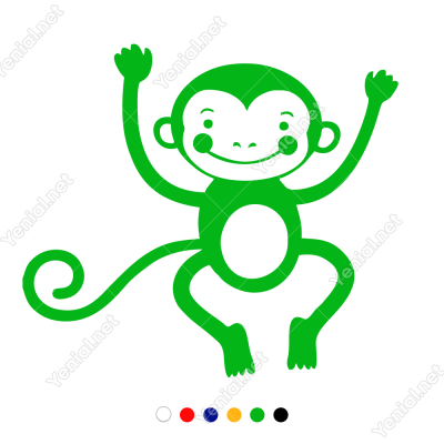  Komik Sevimli Maymun Yavrusu Sticker Yapıştırma