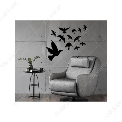 Kuş Sürüsü Uçuşan Kuşlar Serisi Duvar Sticker Yapıştırma