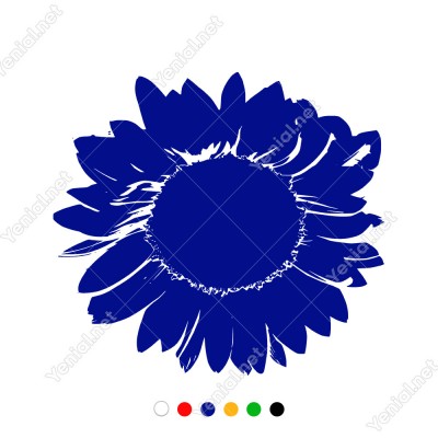 Rüzgardan Savrulmuş Günaşığı Ayçiçeği Sticker