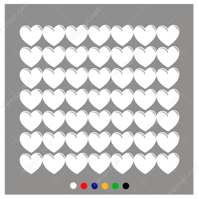 14 Şubat Sevgililer Günü (14x10cm) 49 Adet Sticker Yapıştırma