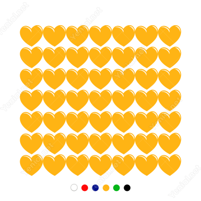 14 Şubat Sevgililer Günü (14x10cm) 49 Adet Sticker Yapıştırma