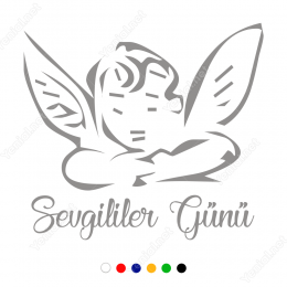 Sevgililer Günü Aşk Tanrıçası Kanatlı Eros Sticker Yapıştırma