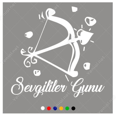 Sevgililer Günü Aşk Tanrıçasının Oku Sticker Yapıştırma