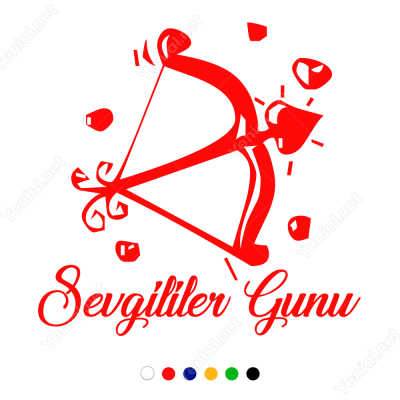 Sevgililer Günü Aşk Tanrıçasının Oku Sticker Yapıştırma