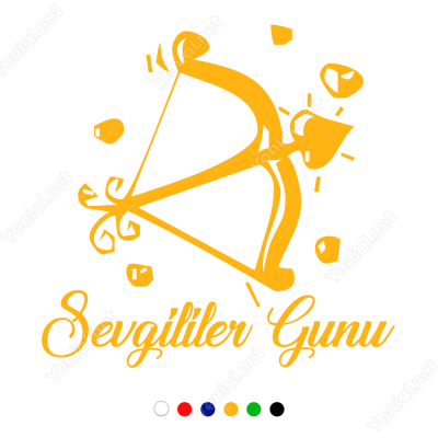 Sevgililer Günü Aşk Tanrıçasının Oku Sticker Yapıştırma