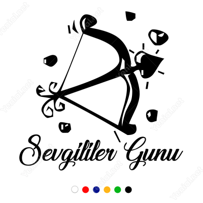 Sevgililer Günü Aşk Tanrıçasının Oku Sticker Yapıştırma