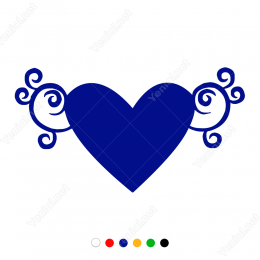 Sevgililer Günü Desenli Kalp 10x110cm Sticker