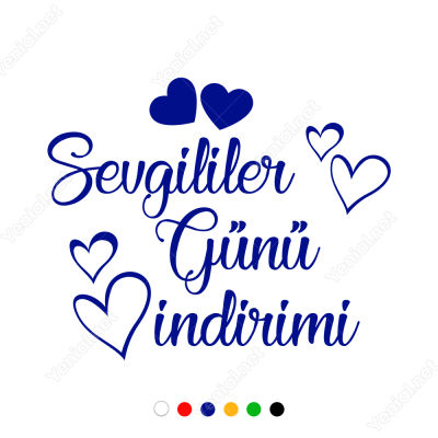 Sevgililer Günü İndirimi Yazısı Sticker