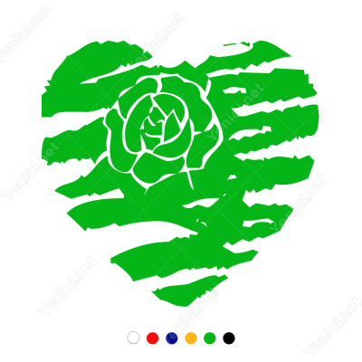 Sevgililer Günü Kalp 110x110cm Sticker Yapıştırma