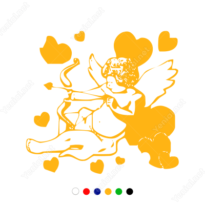 Sevgililer Günü Ok Atan Eros Sticker Yapıştırma Sevgililer Günü Ok Atan Eros Sticker Yapıştırma