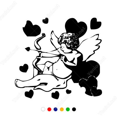 Sevgililer Günü Ok Atan Eros Sticker Yapıştırma Sevgililer Günü Ok Atan Eros Sticker Yapıştırma