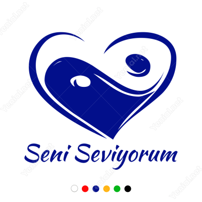 Sevgililer Günü Seni Seviyorum Denge Yazısı 115x100cm Yapıştırma