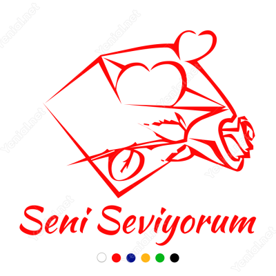Sevgililer Günü Seni Seviyorum Yazısı 115x100cm Yapıştırma