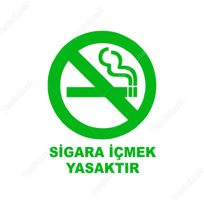 Sigara İçmek Yasaktır Sticker Yapıştırma