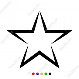 Üçgenin Parçalarından Oluşturulmuş Yıldız Sticker