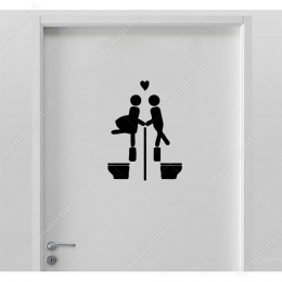 Wc Stickeri (Komik) Bay Bayan Wc Sticker Yapıştırma