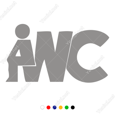 Wc Yazısı (Komik) Kapı Duvar Sticker Yapıştırma